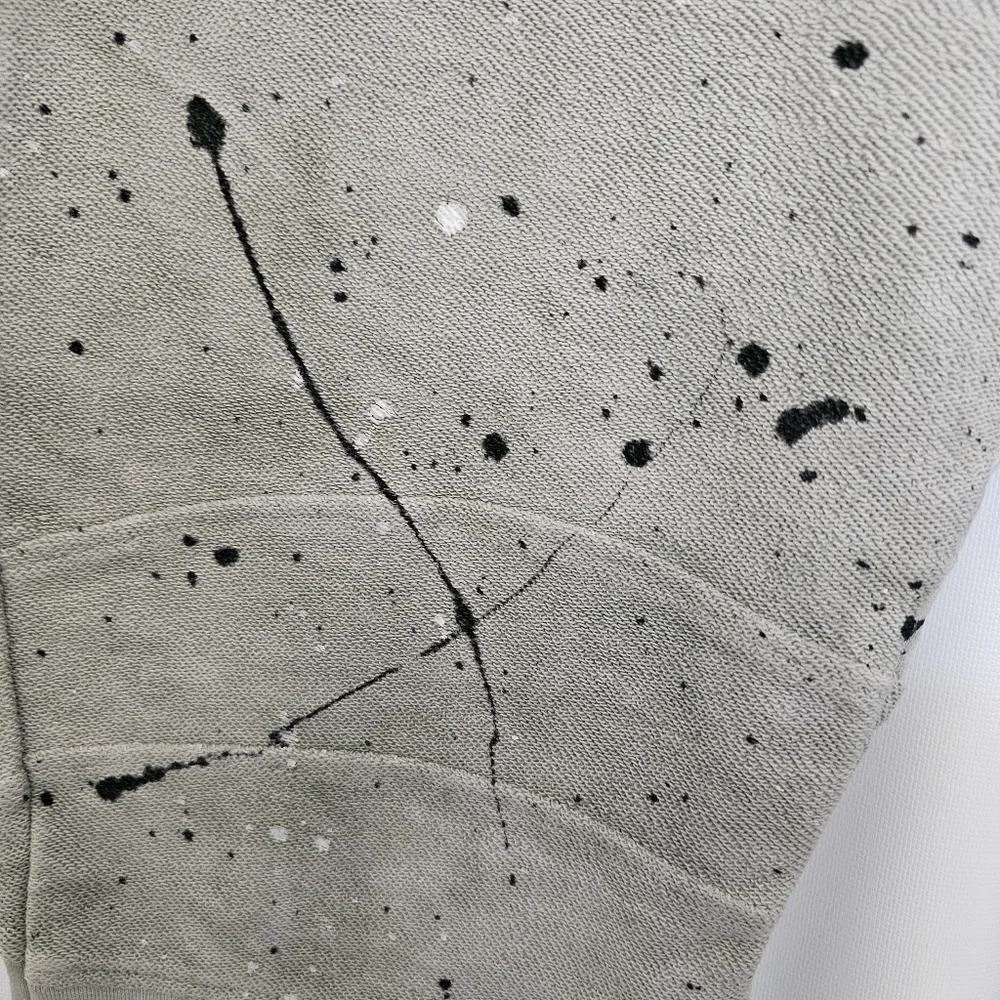 NWT Hudson Los Angeles Mens Moto Paint Splatter Confetti Gray Size M Joggers